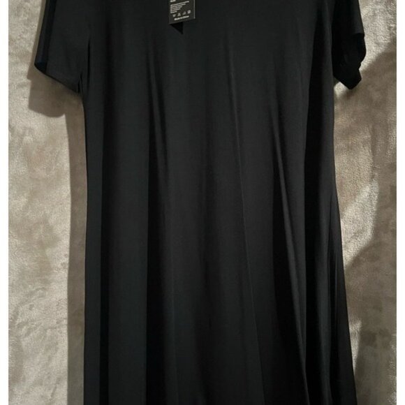 Molerani Womens Black Short-Sleeve Casual Semi Formal Loose T-Shirt Dress Large - Picture 4 of 7